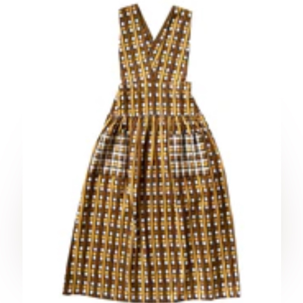 NWT Ace & Jig Mustard Plaid Maxi Jumper Dress